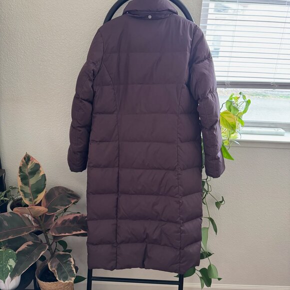 Eddie Bauer Plum Purple Down Filled Long Coat Size Small - Picture 5 of 7